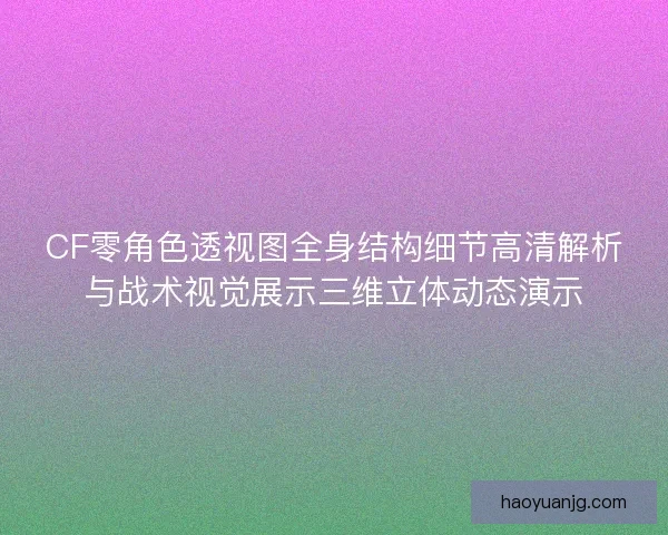 CF零角色透视图全身结构细节高清解析与战术视觉展示三维立体动态演示