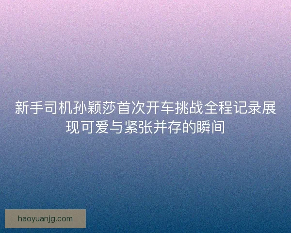 新手司机孙颖莎首次开车挑战全程记录展现可爱与紧张并存的瞬间