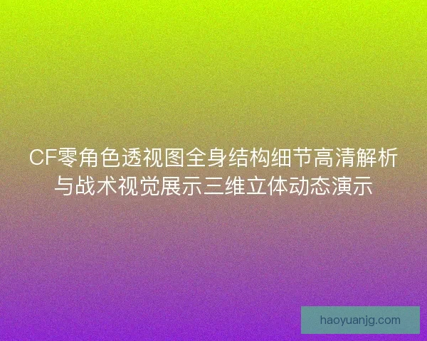 CF零角色透视图全身结构细节高清解析与战术视觉展示三维立体动态演示